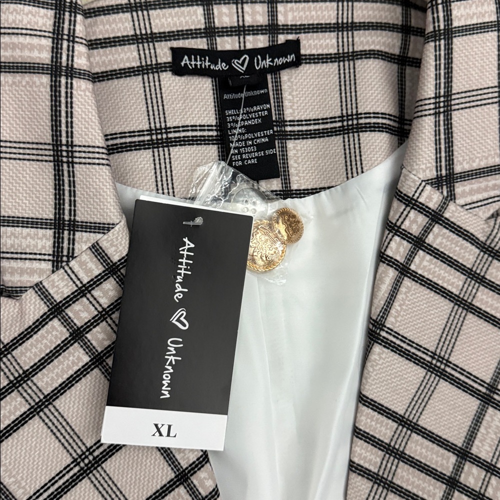 Attitude Unknown Women’s Blazer, Size XL NEW (White) - Picture 7 of 10